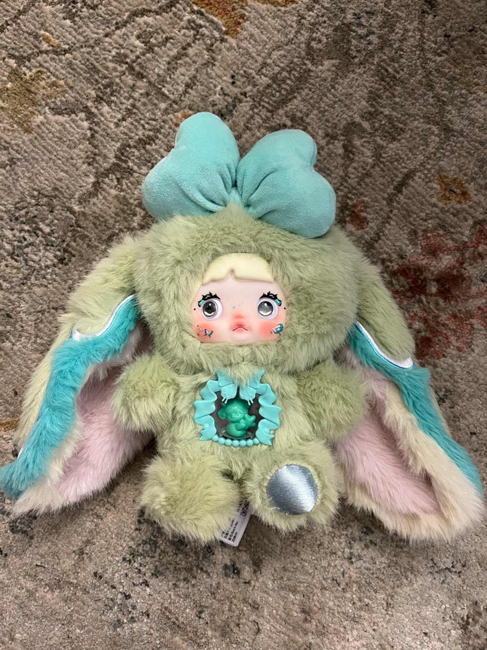 Nommi Green Bunny Plush Pendant